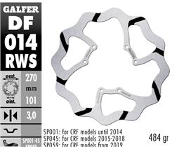 GALFER DISCO WAVE FISSO OVERSIZE GROOVED 270X3MM HONDA CR/CRF -2014 (ANTERIORE)