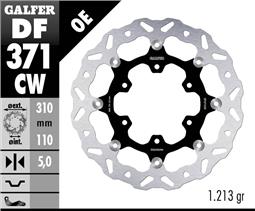 GALFER DISCO FLOTANTE ALLUMINIO 310X5MM SUZUKI GSX-S 1000 KATANA ANTERIORE