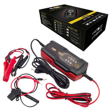 HAIJIU Caricabatteria Modello HBC02 - 12V - 2A - per Acido/AGM/Gel/Litio