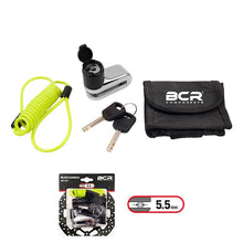 BCR Bloccadisco Ø 5.5mm - 2 Chiavi Piatte, Cavo Reminder e Borsa