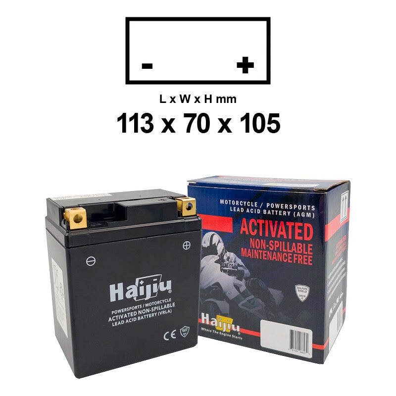 HAIJIU Batteria HTZ7S-FA Sigillata Precaricata