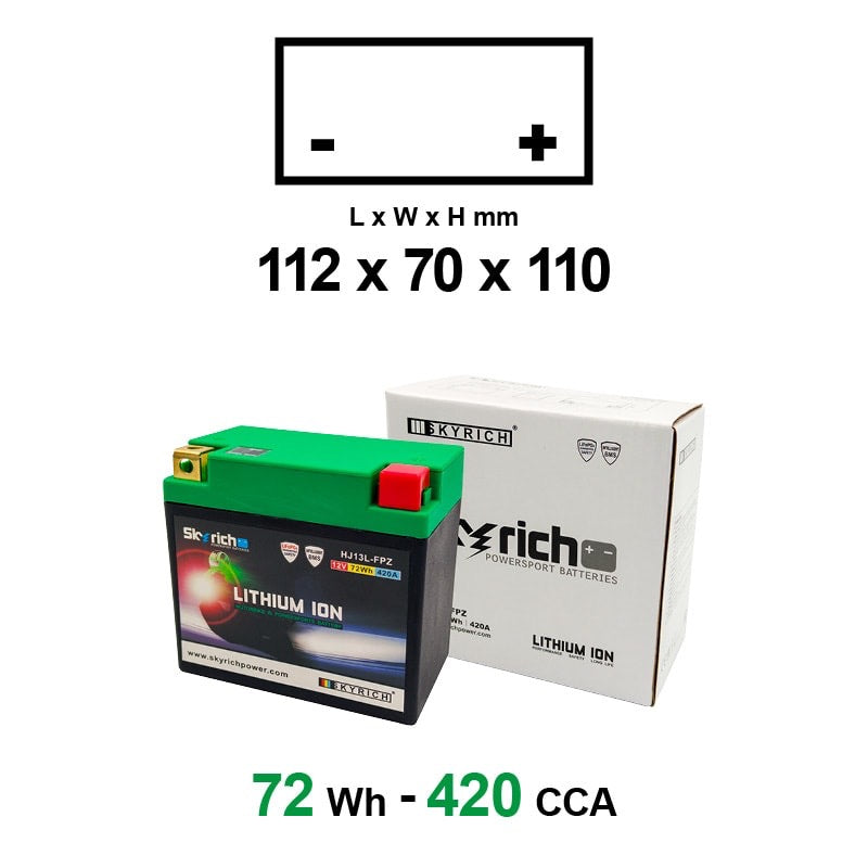 SKYRICH Batteria SKYRICH HJ13L-FPZ al Litio (LiFePO4)