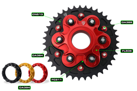 CNC RACING Kit trasmissione Ducati Panigale V4 - Corona Ergal P525 Z41