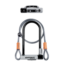LUCCHETTO U-LOCK KRYPTOLOK STANDARD CON CAVO - NERO ARGENTO