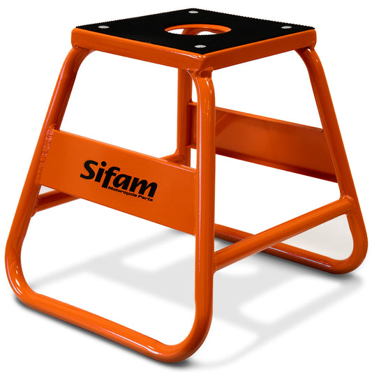 Sifam - Treppiedi Moto Cross arancione con piastra superiore in gomma(carico massimo 300 KG)