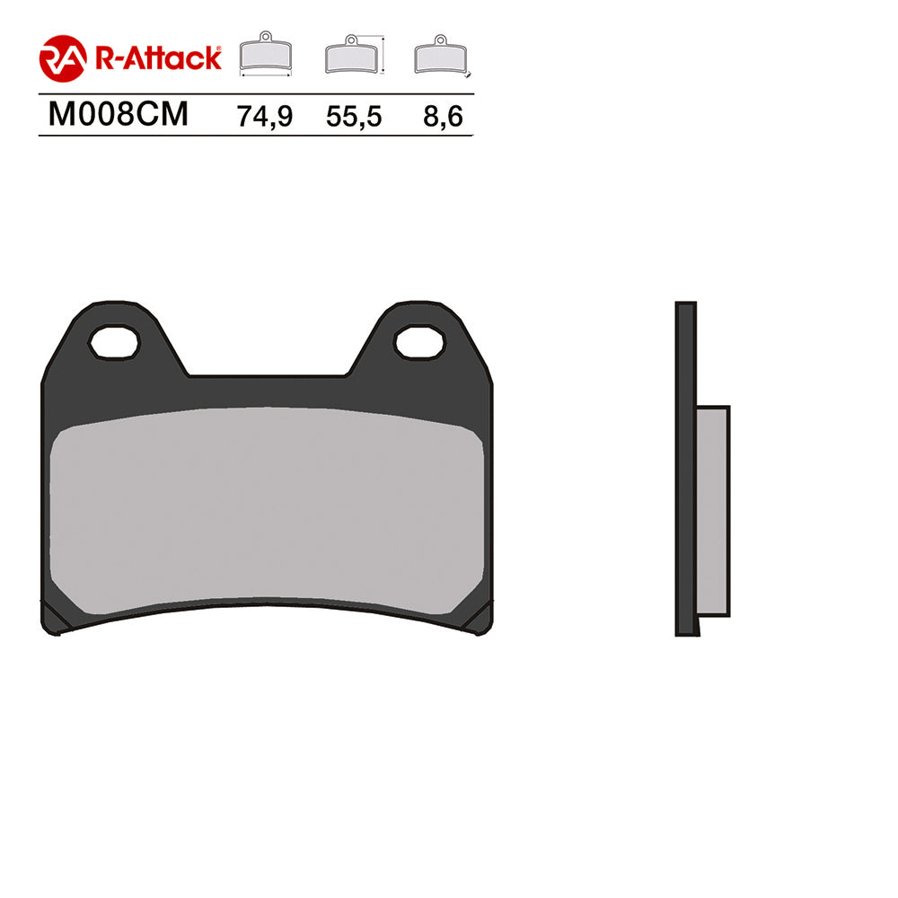 R-ATTACK - PASTIGLIA MESCOLA CM - CARBON CERAMICA