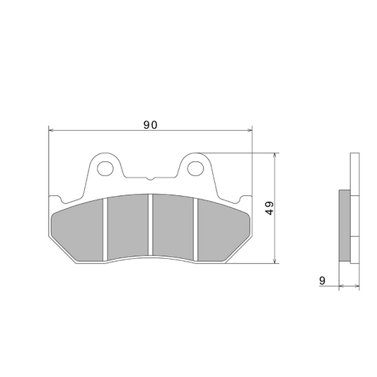 PASTIGLIE FRENO NISSIN A0010 PREMIUM SEMI-METALLIC