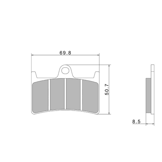 PASTIGLIE FRENO NISSIN A0100 PREMIUM SEMI-METALLIC