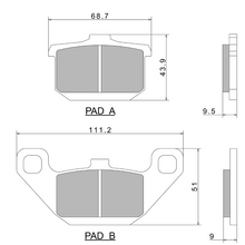 PASTIGLIE FRENO NISSIN A0380 PREMIUM SEMI-METALLIC