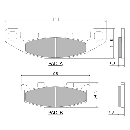 PASTIGLIE FRENO NISSIN A0480 PREMIUM SEMI-METALLIC