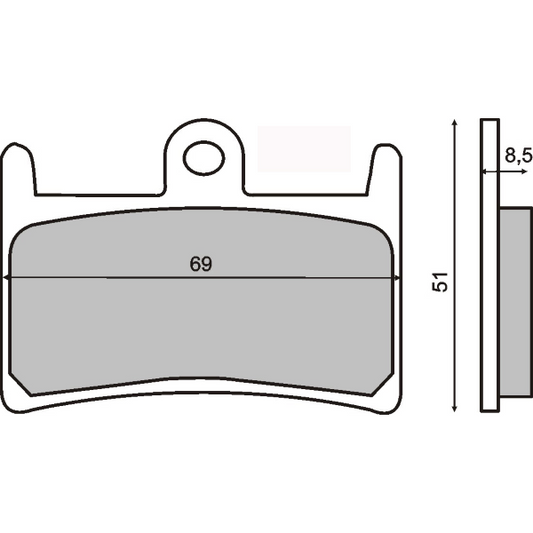 PASTIGLIE FRENO RMS ORGANICHE YAMAHA T-MAX 500