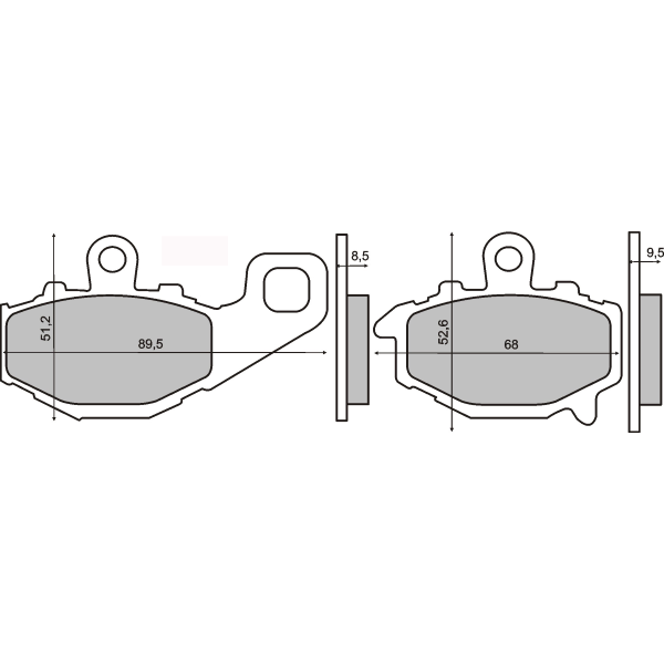 RMS ORGANIC BRAKE PADS KAWASAKI 400-1100CC