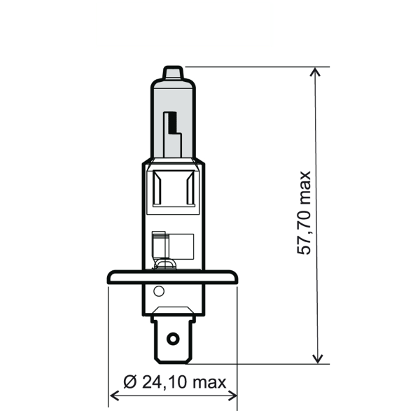 LAMPADINA RMS H1 12V 55W - BIIANCA