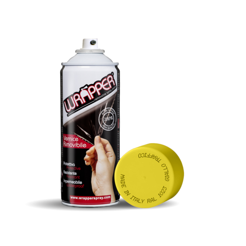 Wrapper, pellicola spray rimovibile, 400 ml - Giallo traffico - Ral 1023