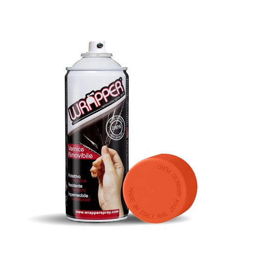 Wrapper, pellicola spray rimovibile, 400 ml - Arancio puro - Ral 2004