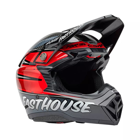 CASCO BELL MOTO-10 SPHERICAL 2025 FASTHOUSE DITD 25 GRIGIO/ROSSO