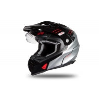 UFO CASCO MOTOCROSS ENDURO ARIES NERO E GRIGIO LUCIDO