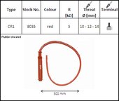 NGK CAVO CANDELA RACING CR1 SCHERMATO ATTACCO DRITTO