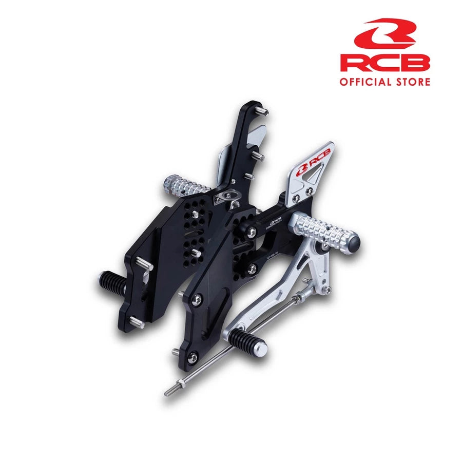 RCB PEDANA RB (AL7075) SINGOLO SET SERIE RS-1 R25/R3 - NERO/ARGENTO