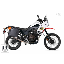 UNIT GARAGE DUE BORSE LATERALI KHALI IN TPU 35L - 45L + COPPIA PIASTRE IN ALLUMINIO CON TELAI YAMAHA