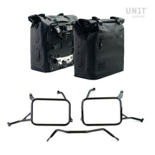 UNIT GARAGE DUE BORSE LATERALI KHALI IN TPU 35L - 45L + COPPIA PIASTRE IN ALLUMINIO CON TELAI YAMAHA