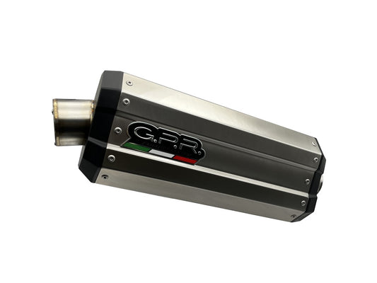 GPR EXHAUST COMPATIBLE WITH CF MOTO 800 MT TOURING 2022-2024, DUNE TITANIUM, APPROVED EXHAUST, SILENCER WITH REMOVABLE DB KILLER AND SPECIFIC FITTING