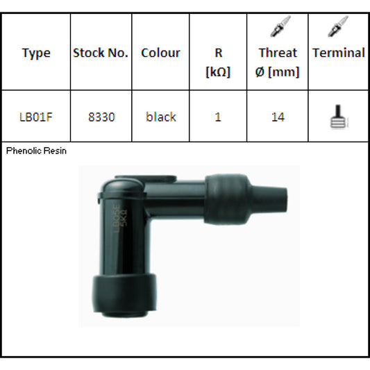 NGK LB01F SPARK PLUG CONNECTION STOCK NR.8330