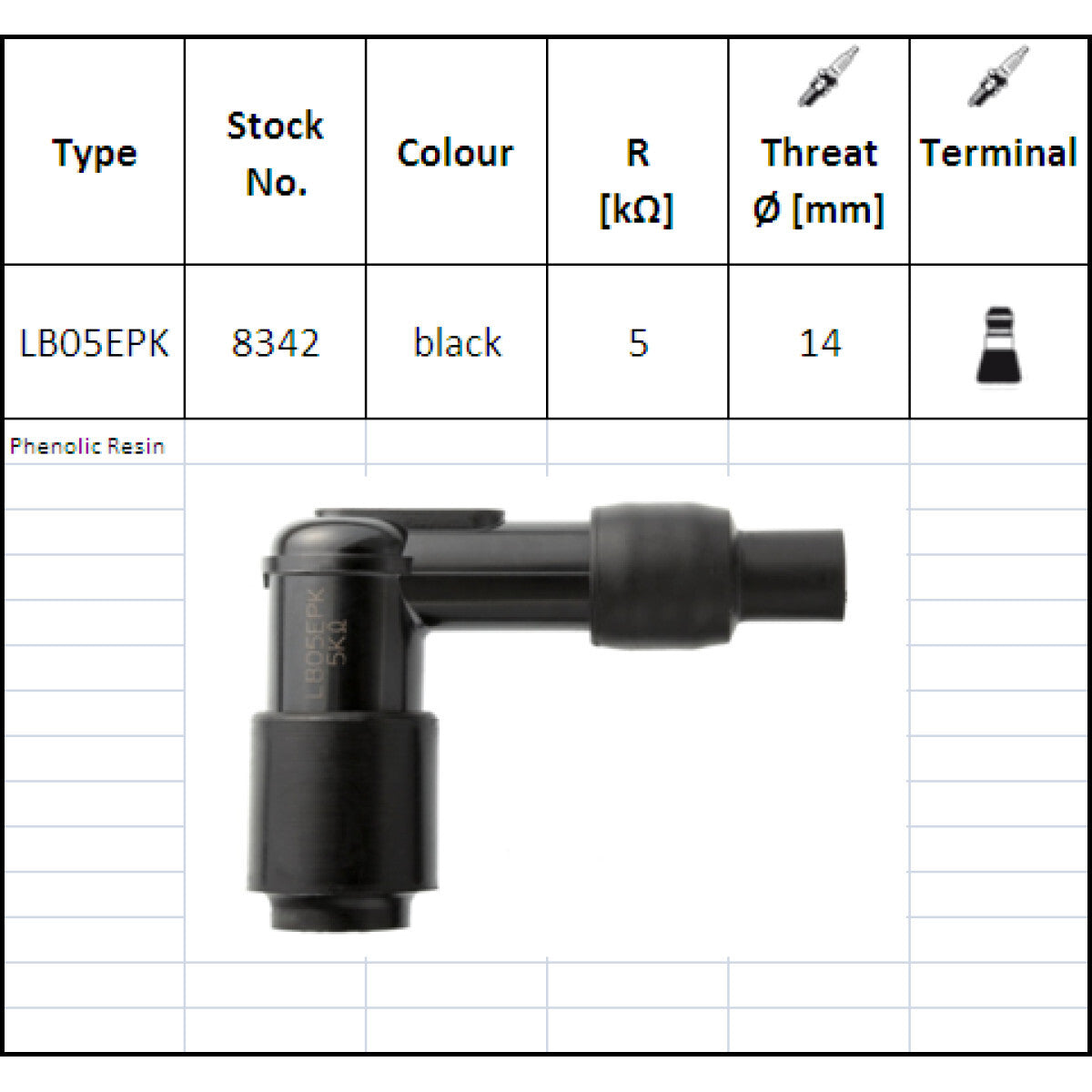 ATTACCO CANDELA NGK LB05EPK STOCK NR.8342