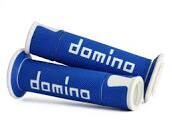 DOMINO PAIR OF BLUE/WHITE ROAD-RACING GRIPS 