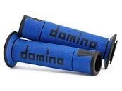 DOMINO COPPIA MANOPOLE BLU/NERO ROAD-RACING