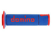 DOMINO PAIR OF BLUE/RED ROAD-RACING GRIPS 