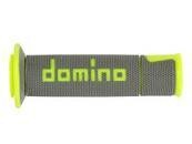 DOMINO COPPIA MANOPOLE GRIGIO/GIALLO FLUO ROAD-RACING