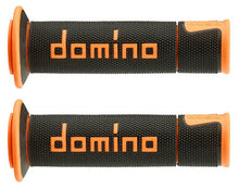 COPPIA MANOPOLE NERO/ARANCIO ROAD-RACING