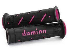 COPPIA MANOPOLE NERO/FUCSIA ROAD-RACING