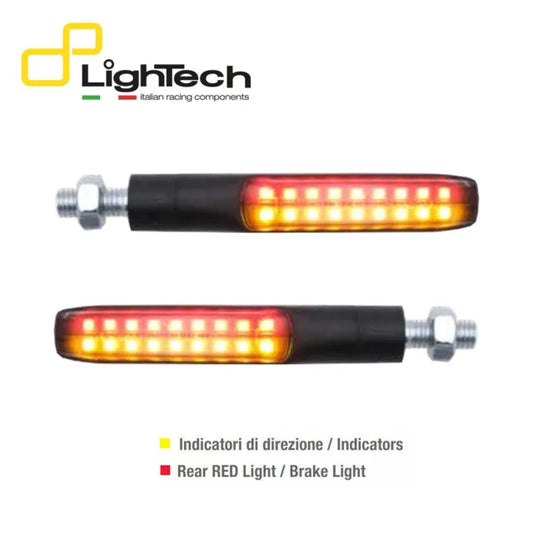 LIGHTECH Frecce + luce rossa posteriore + luce stop( Coppia Indicatori Di Direzione Omologati E
