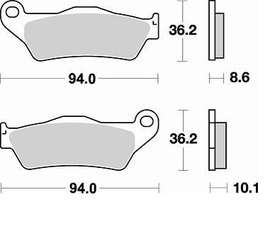 BRAKING SINTERED REAR PADS 794CM56