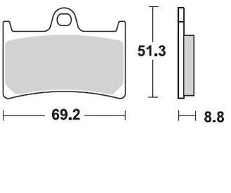 BRAKING PASTIGLIE ANTERIORI SEMI METALLICHE RACING 786CM66